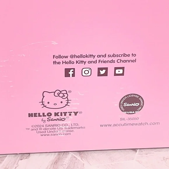 Hello Kitty Wall Clock Pink Frame Sanrio Kids Room Decor 10in Cute - Picture 4 of 7